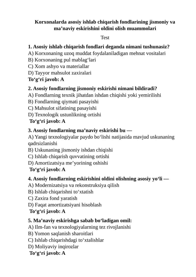 Asosiy ishlab chiqarish fondlari 1