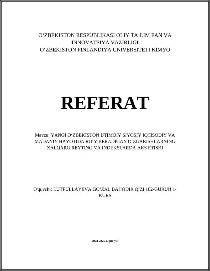 Yangi O‘zbekiston Iqtisodiy Islohotlari