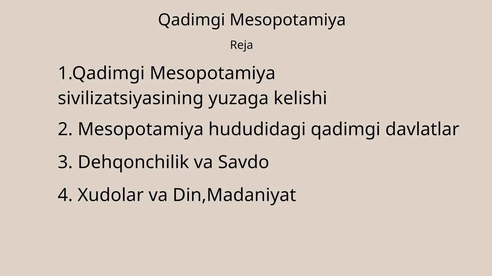 Qadimgi Mesopotamiya 1