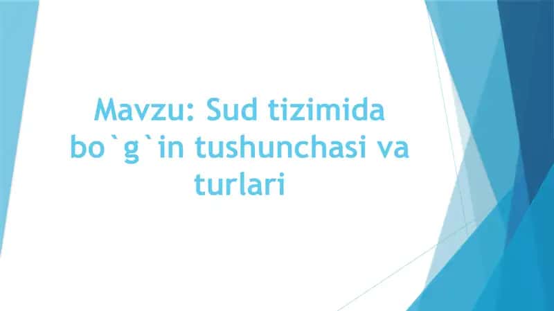 Sud tizimida bo`g`in tushunchasi va turlari 1