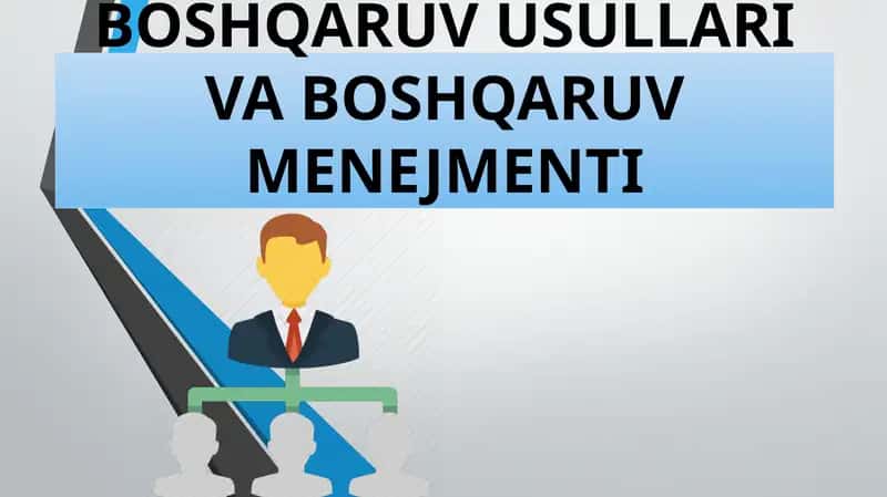 BOSHQARUV USULLARI VA BOSHQARUV MENEJMENTI 1