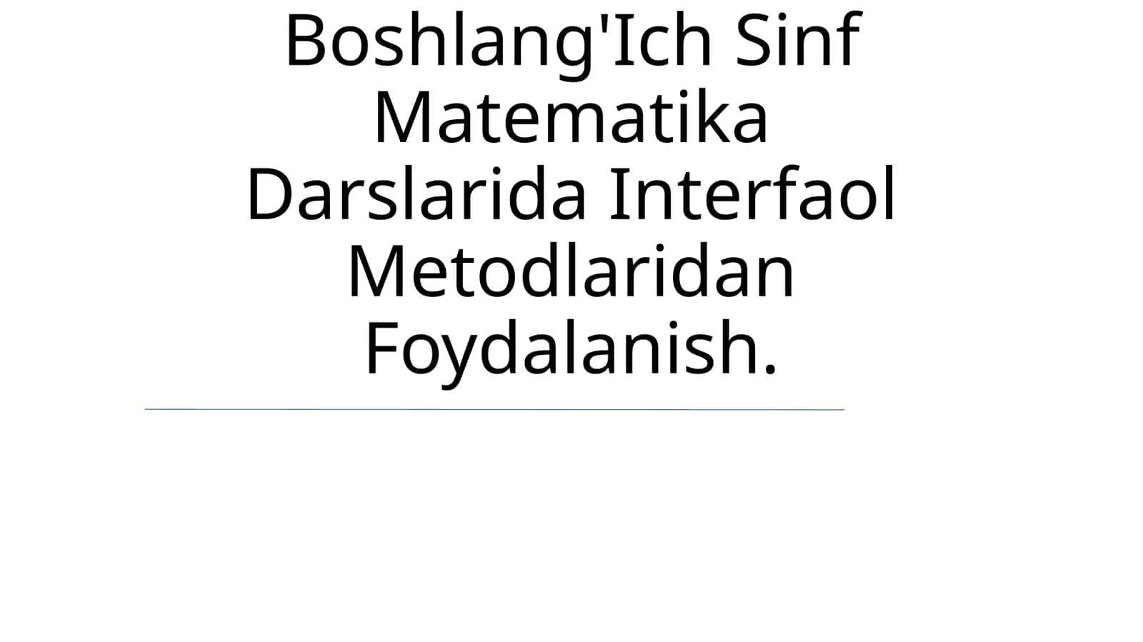 OʻQitishni Tashkil Qilishda Didaktik OʻYin Metodidan Foydalanish 1
