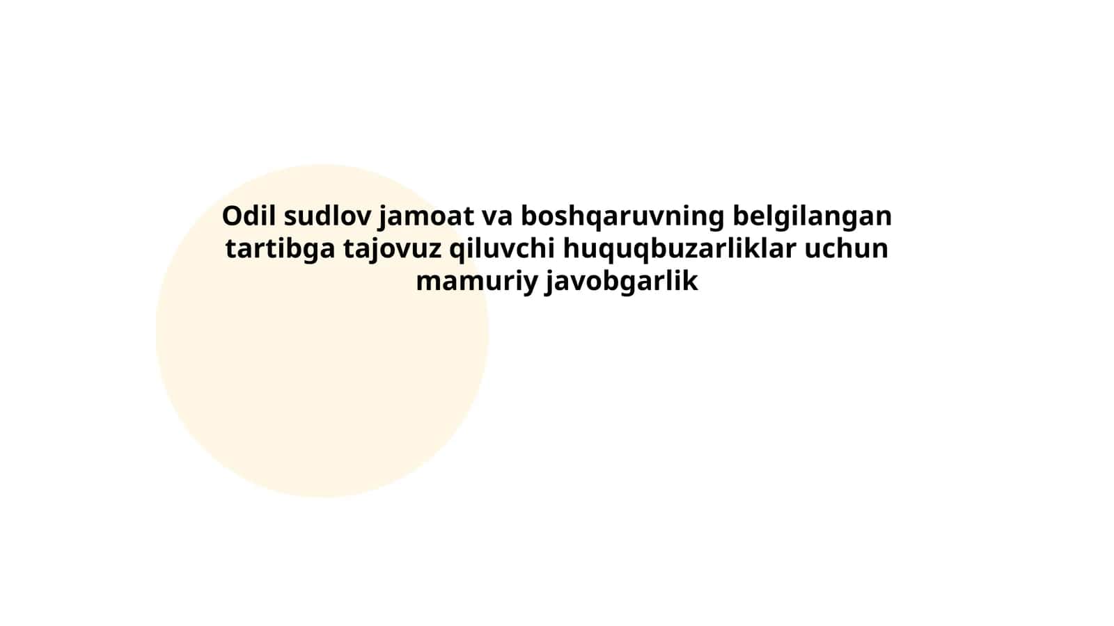 Odil sudlov jamoat va boshqaruvning belgilangan tartibga tajovuz qiluvchi huquqbuzarliklar uchun mamuriy javobgarlik 1