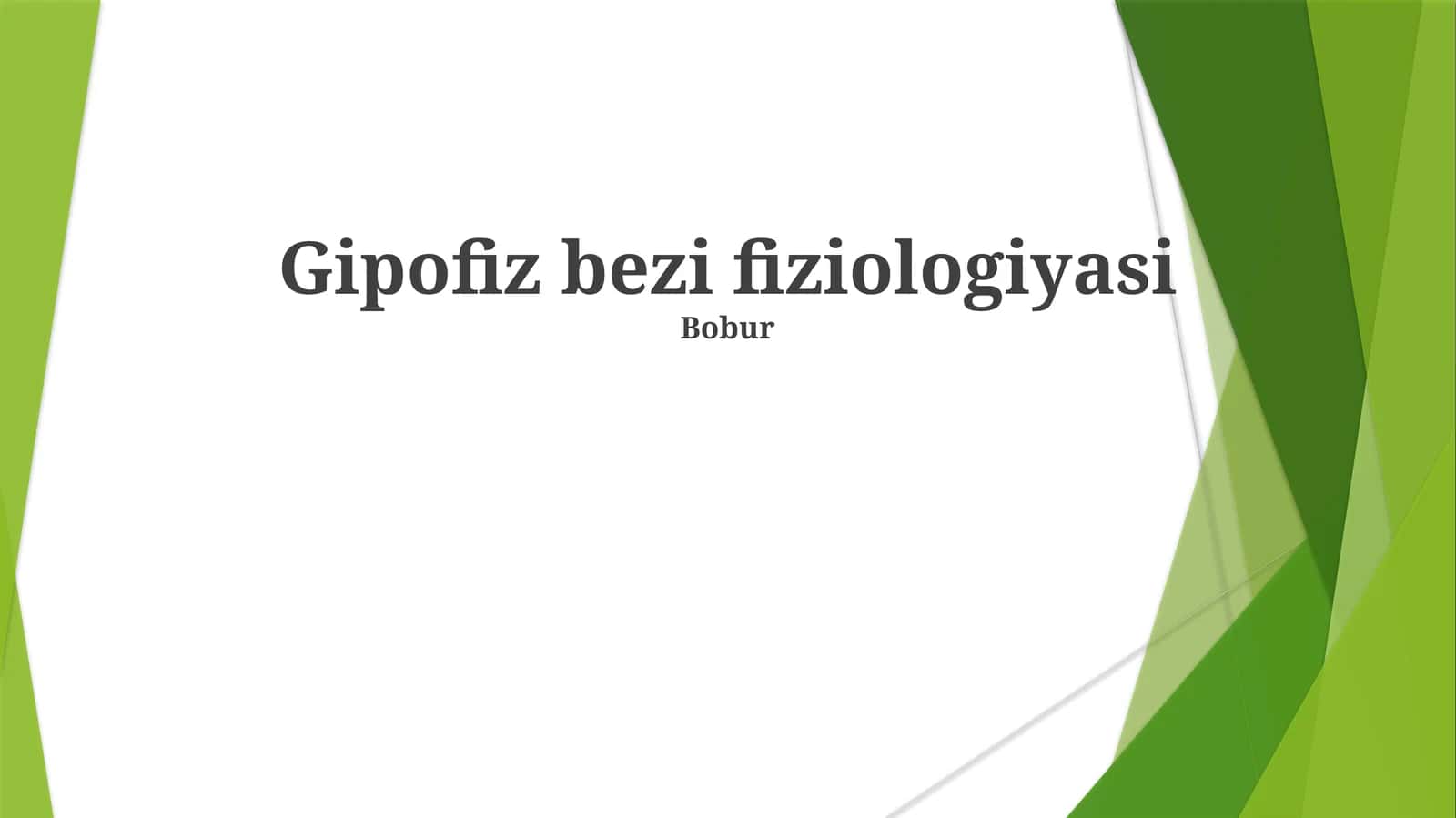 Gipofiz bezi fiziologiyasi 1