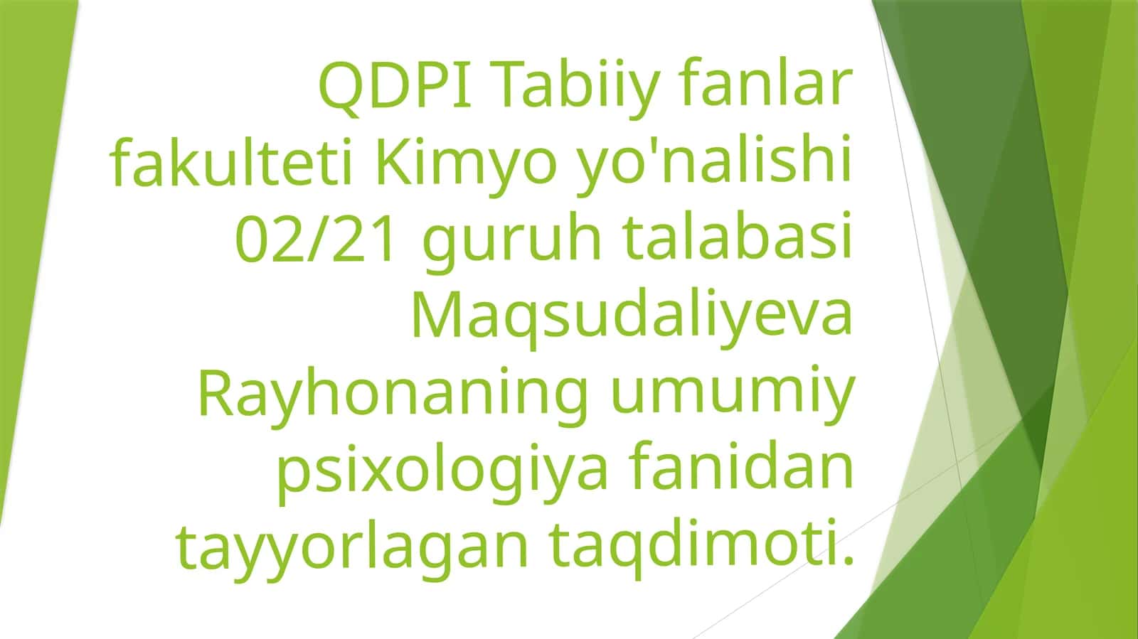 Psixik Rivojlanish va Uni Davrlashtirish Muammosi 1