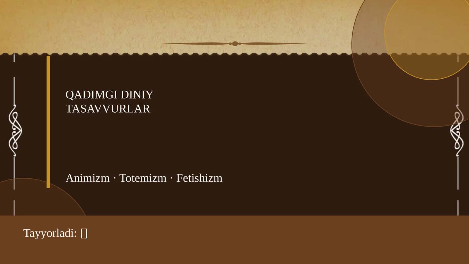 Qadimgi Diniy Tasavvurlar 1