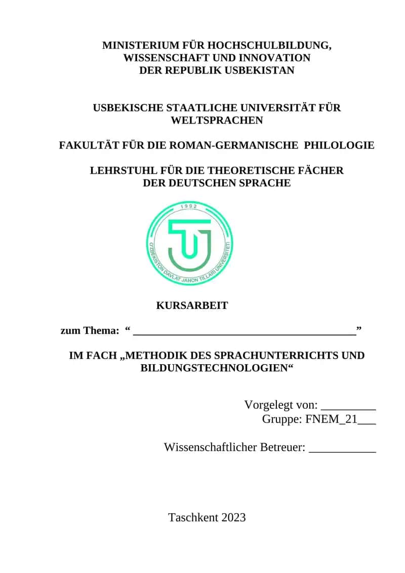 KURSARBEIT 1