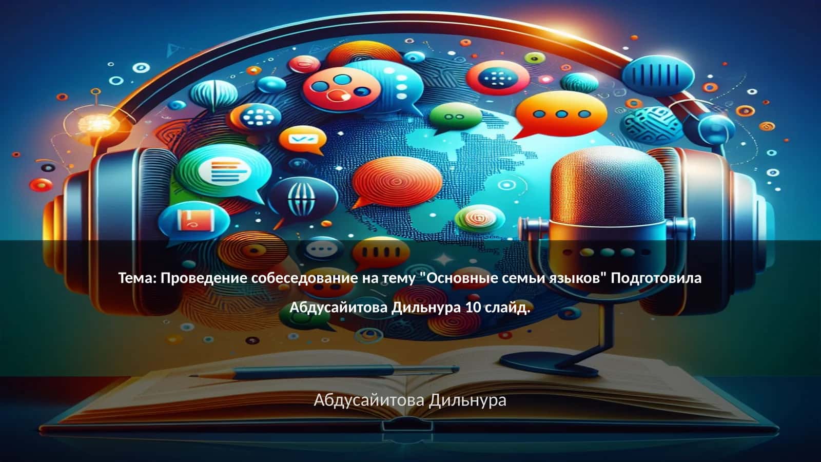 Проведение собеседование на тему "Основные семьи языков" 1