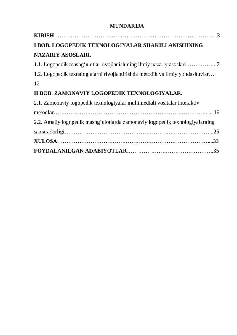 Logopedik texnologiyalarning rivojlanish tarixi 1