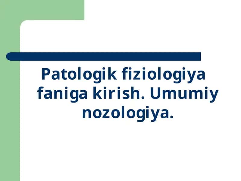 Umumiy nozologiya 1