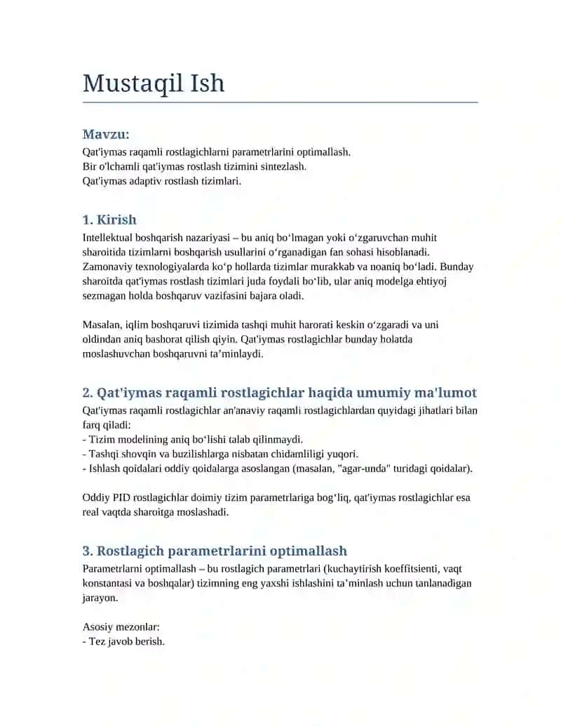 Qat'iymas rostlagichlar