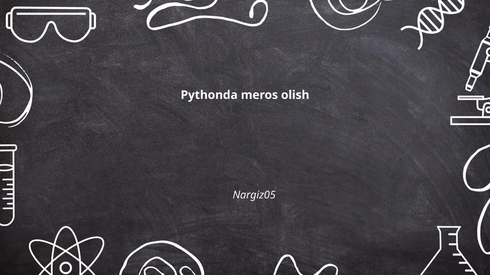 Pythonda meros olish 1