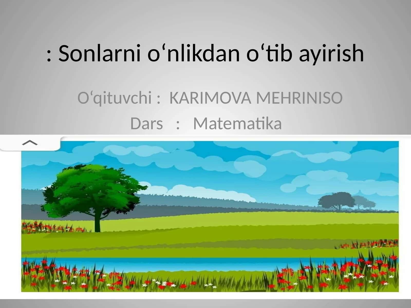 Sonlarni o‘nlikdan o‘tib ayirish 1