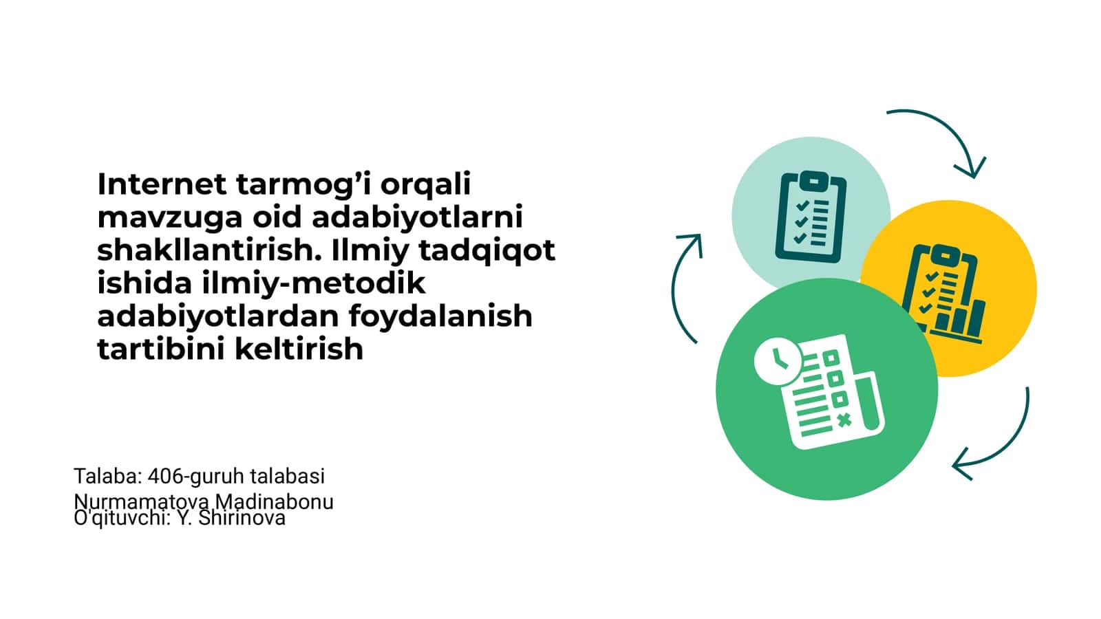 Mavzuga oid adabiyotlarni shakllantirish 1