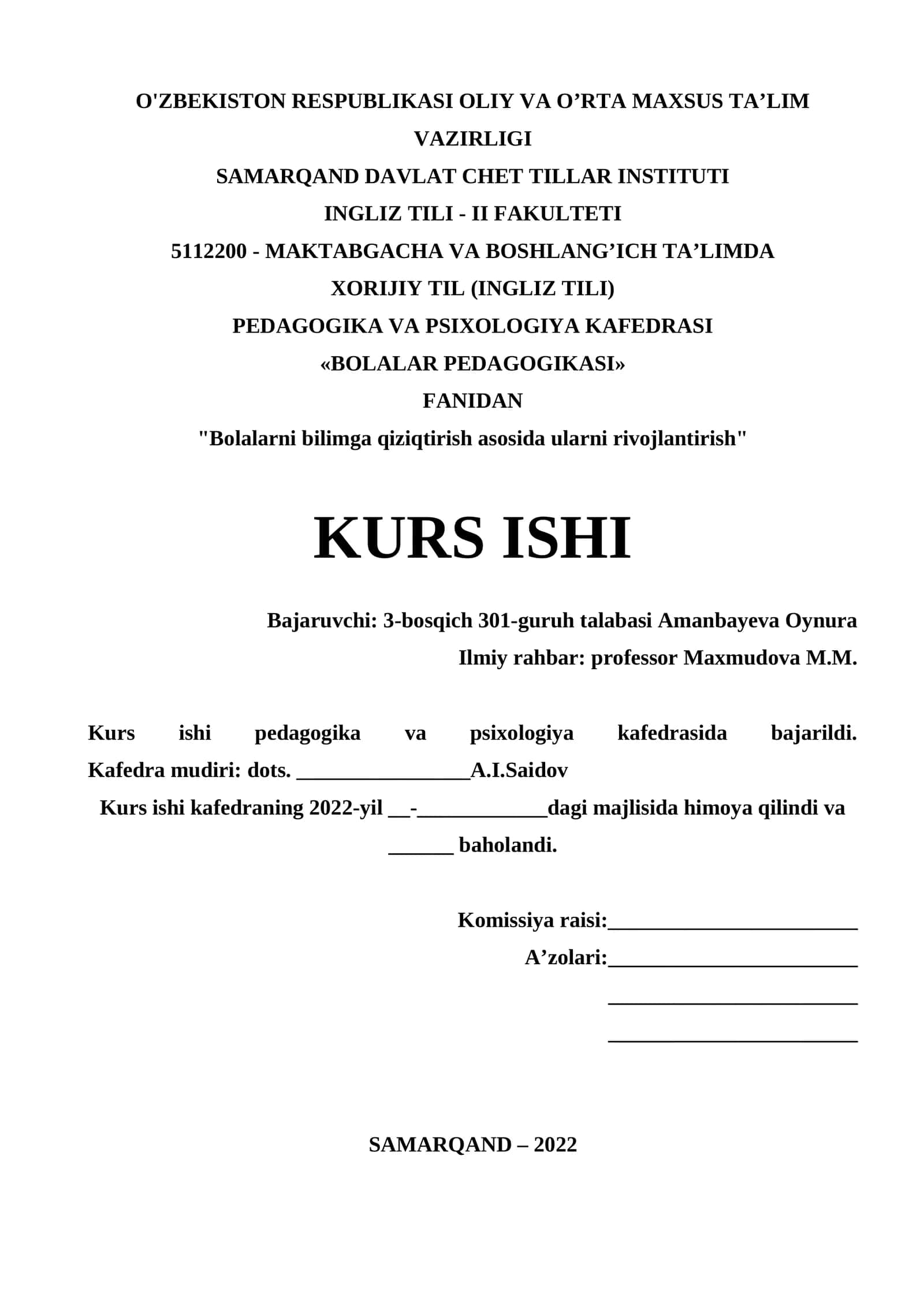 Bolalarni bilimga qiziqtirish asosida ularni rivojlantirish 1