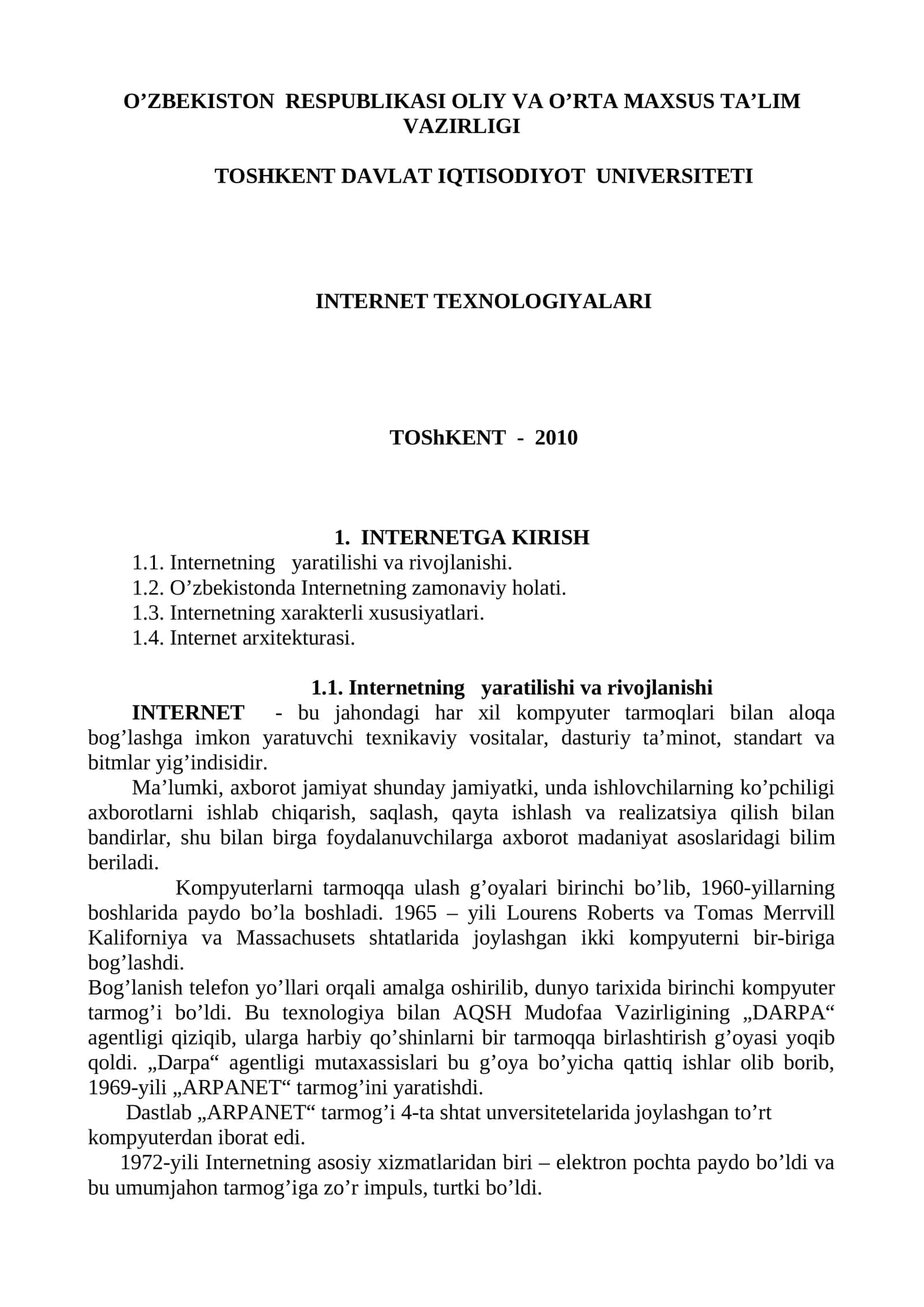 INTERNETGA KIRISH 1