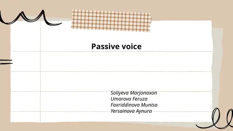 Passive voice 1