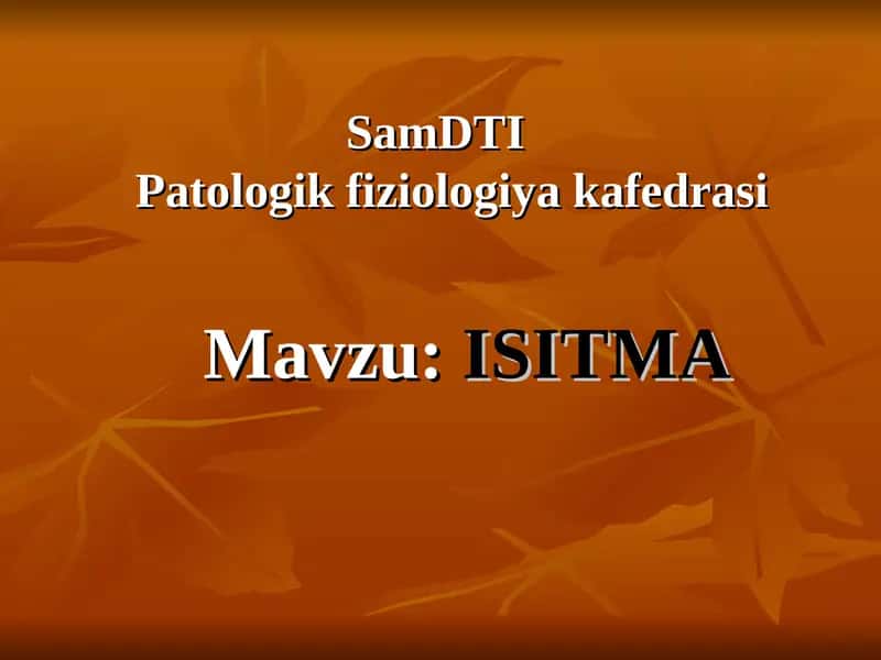 ISITMA 1