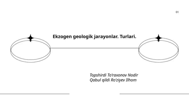 Ekzogen geologik jarayonlar. Turlari 1