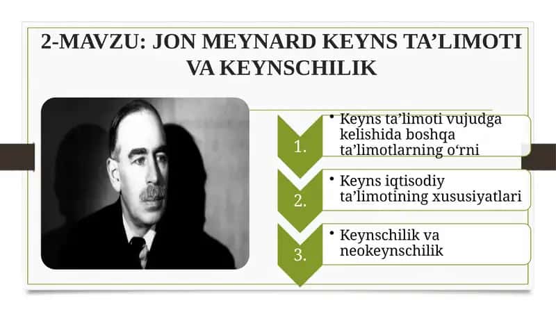 Jon Meynard Keyns Ta’limoti va Keynschilik 1