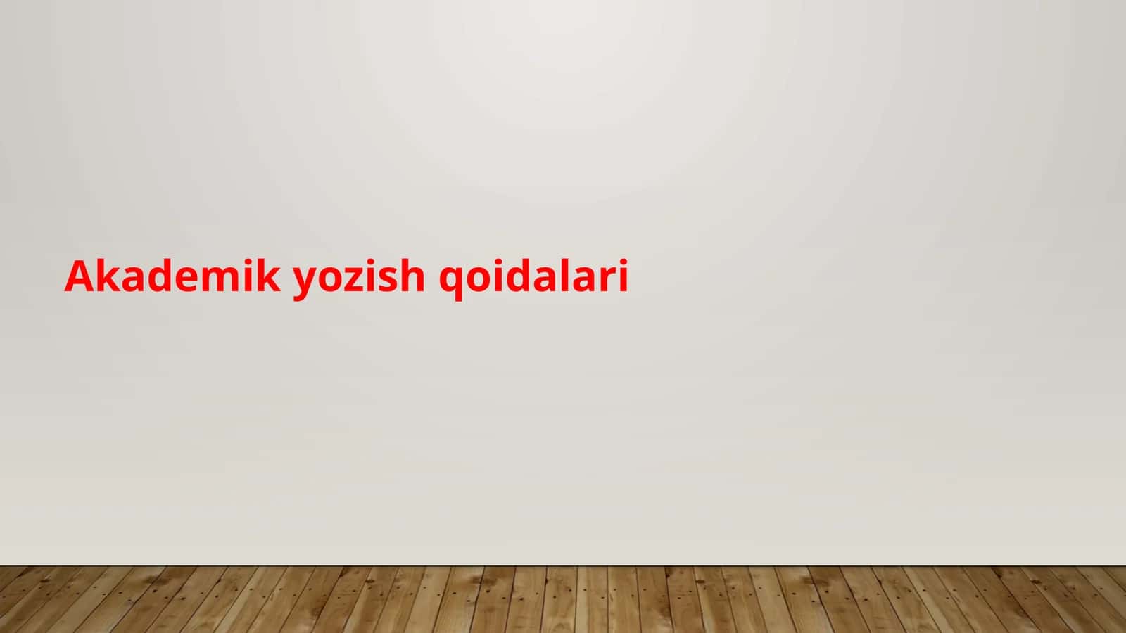 Akademik yozish qoidalari 1