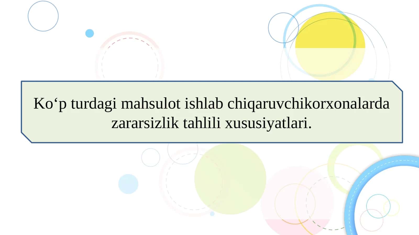 Ko‘p turdagi mahsulot ishlab chiqaruvchikorxonalarda zararsizlik tahlili xususiyatlari 1