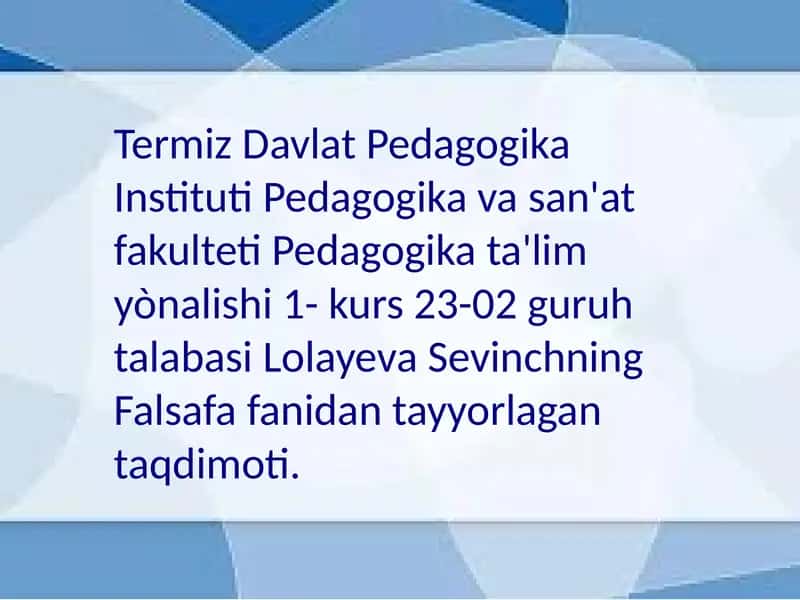 Qadriyattushunchasi 1