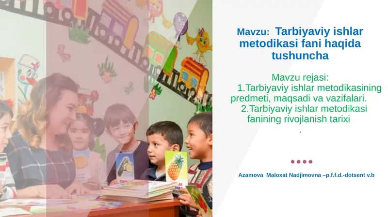Tarbiyaviy ishlar metodikasi 1