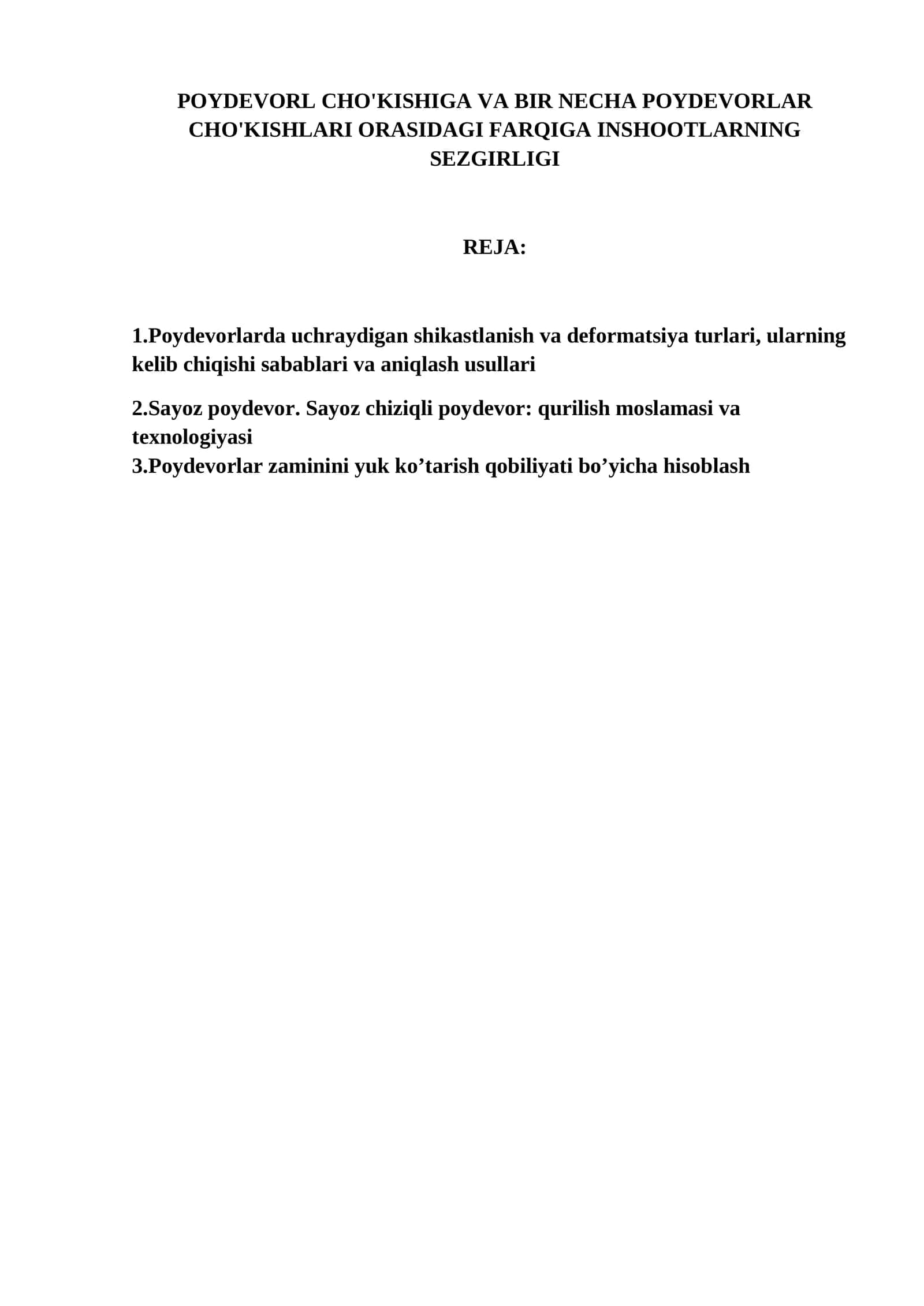 Poydevorlarda uchraydigan shikastlanish va deformatsiya turlari 1