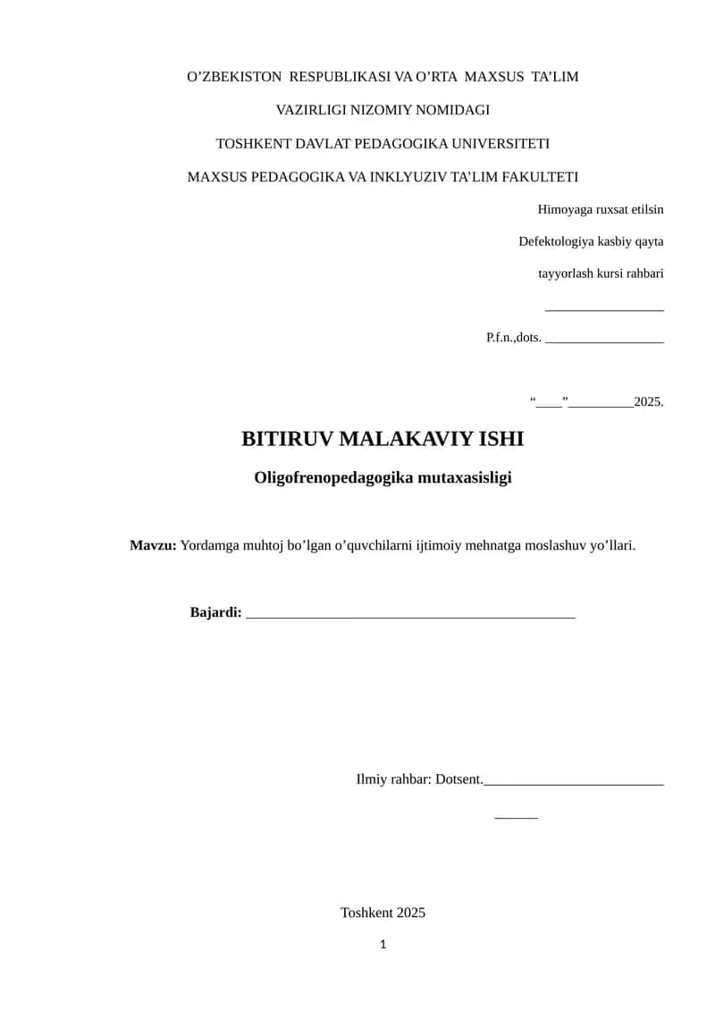 Oligofrenopedagogika mutaxasisligi 1
