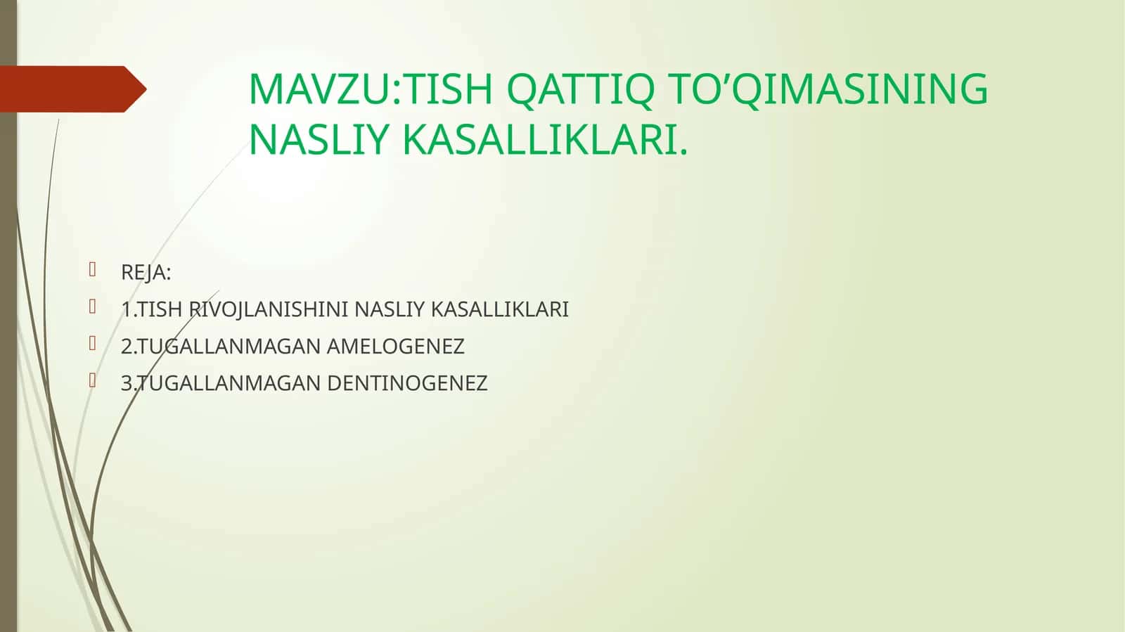 Nokarioz kasalliklar 1