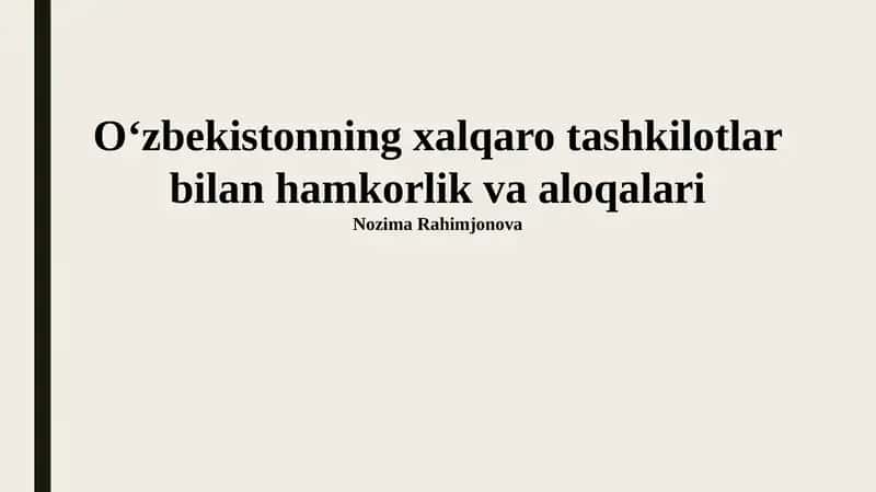 Oʻzbekistonning BMT bilan hamkorligi 1
