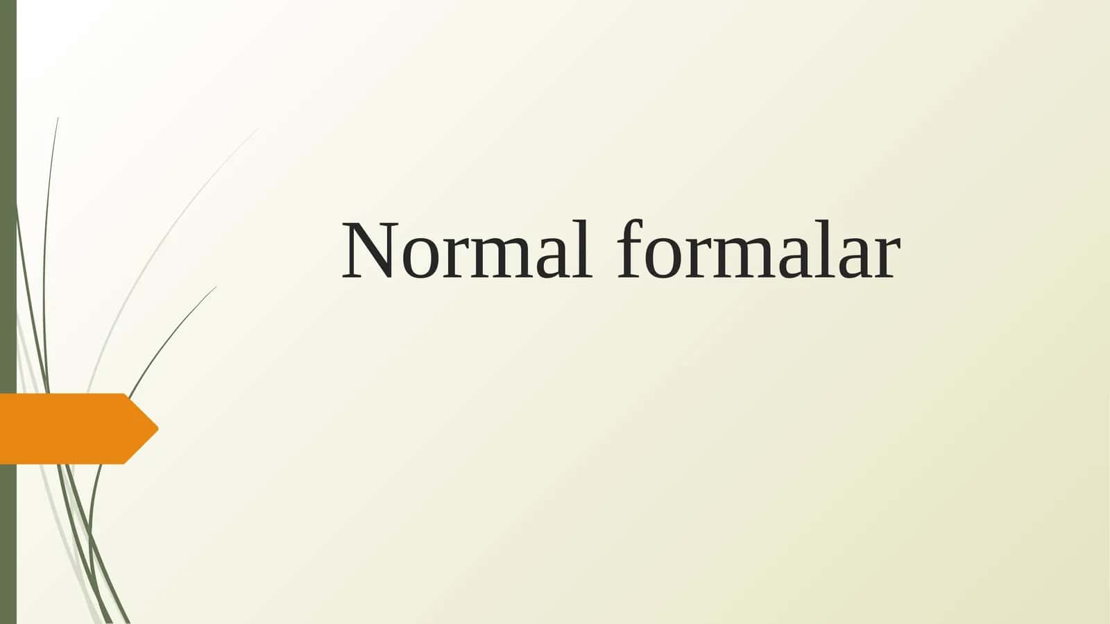 Normal formalar 1
