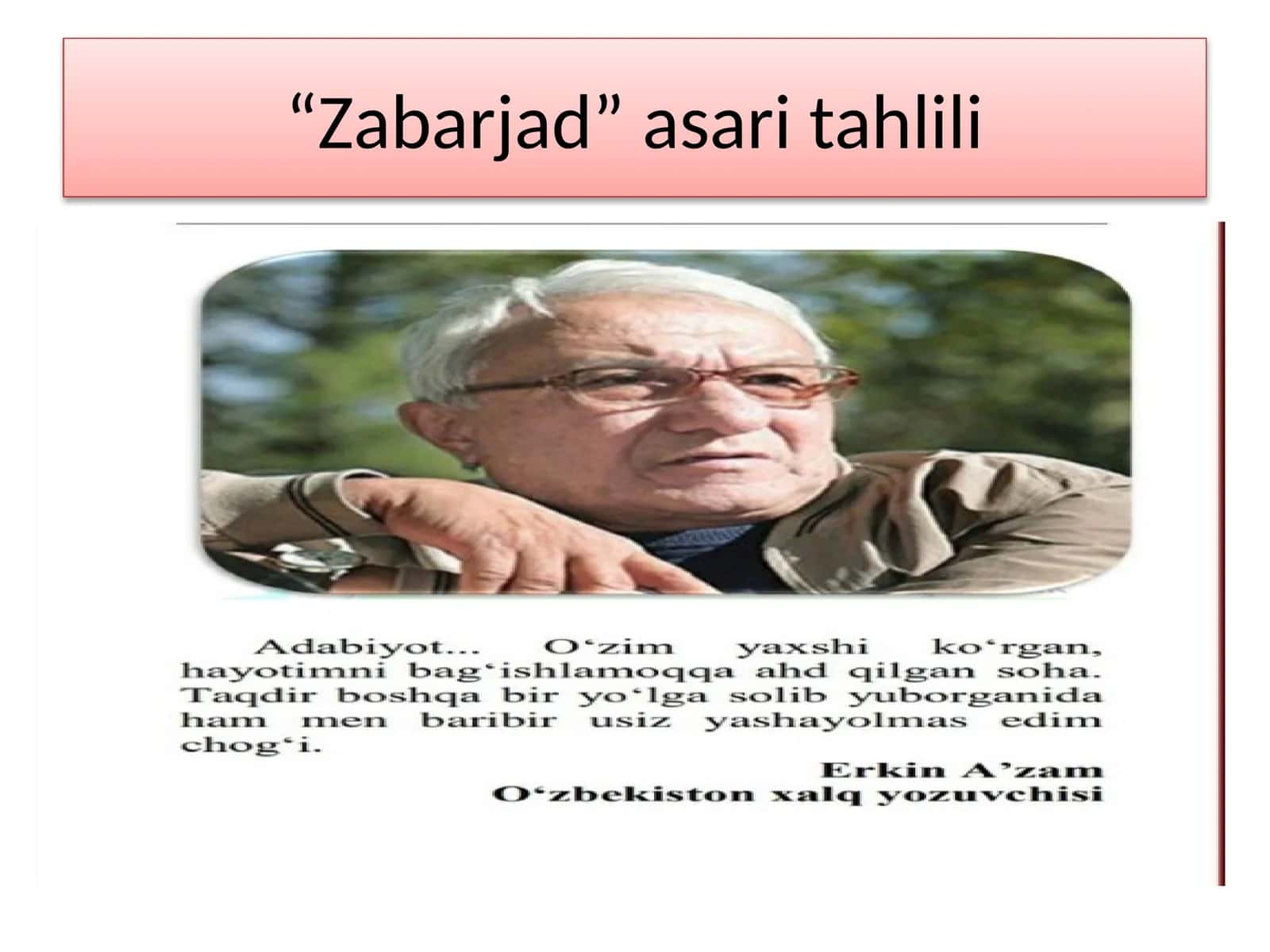 “Zabarjad” asaritahlili 1