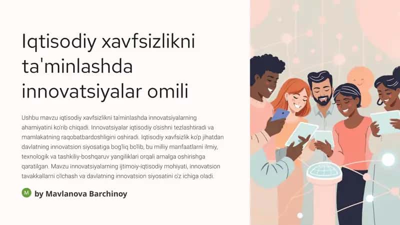 Iqtisodiy xavfsizlikni ta'minlashda innovatsiyalar omili 1