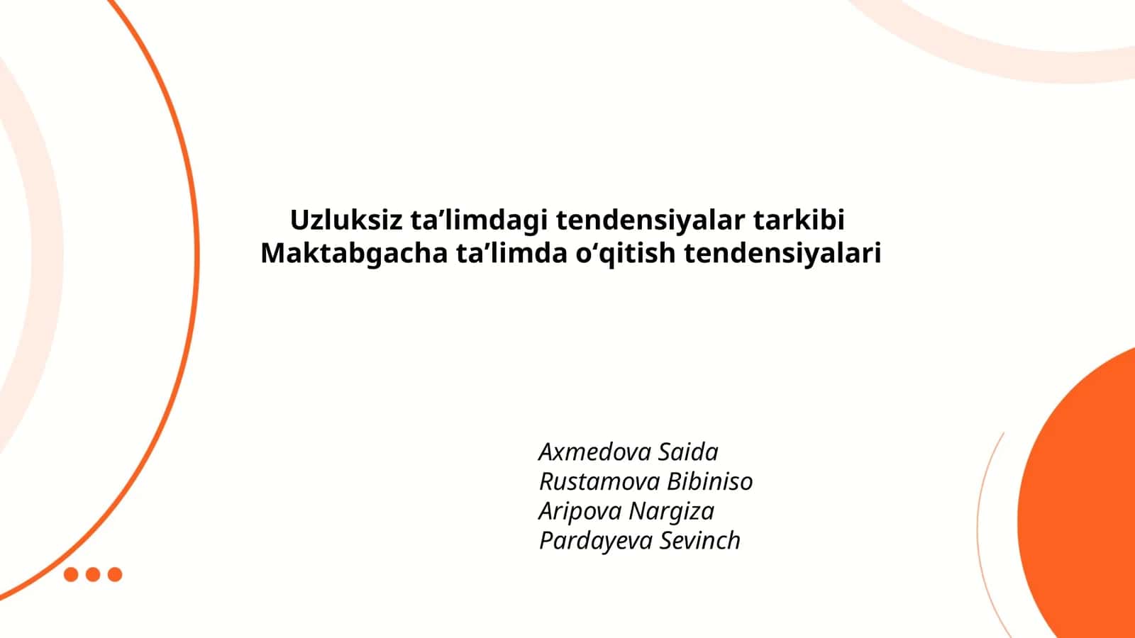 Uzluksiz taʼlimdagi tendensiyalar tarkibi 1