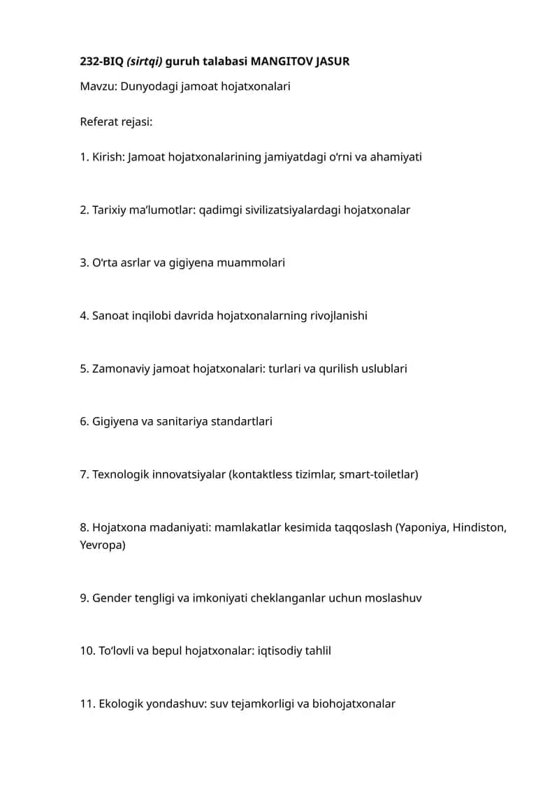 Dunyodagi jamoat hojatxonalari 1