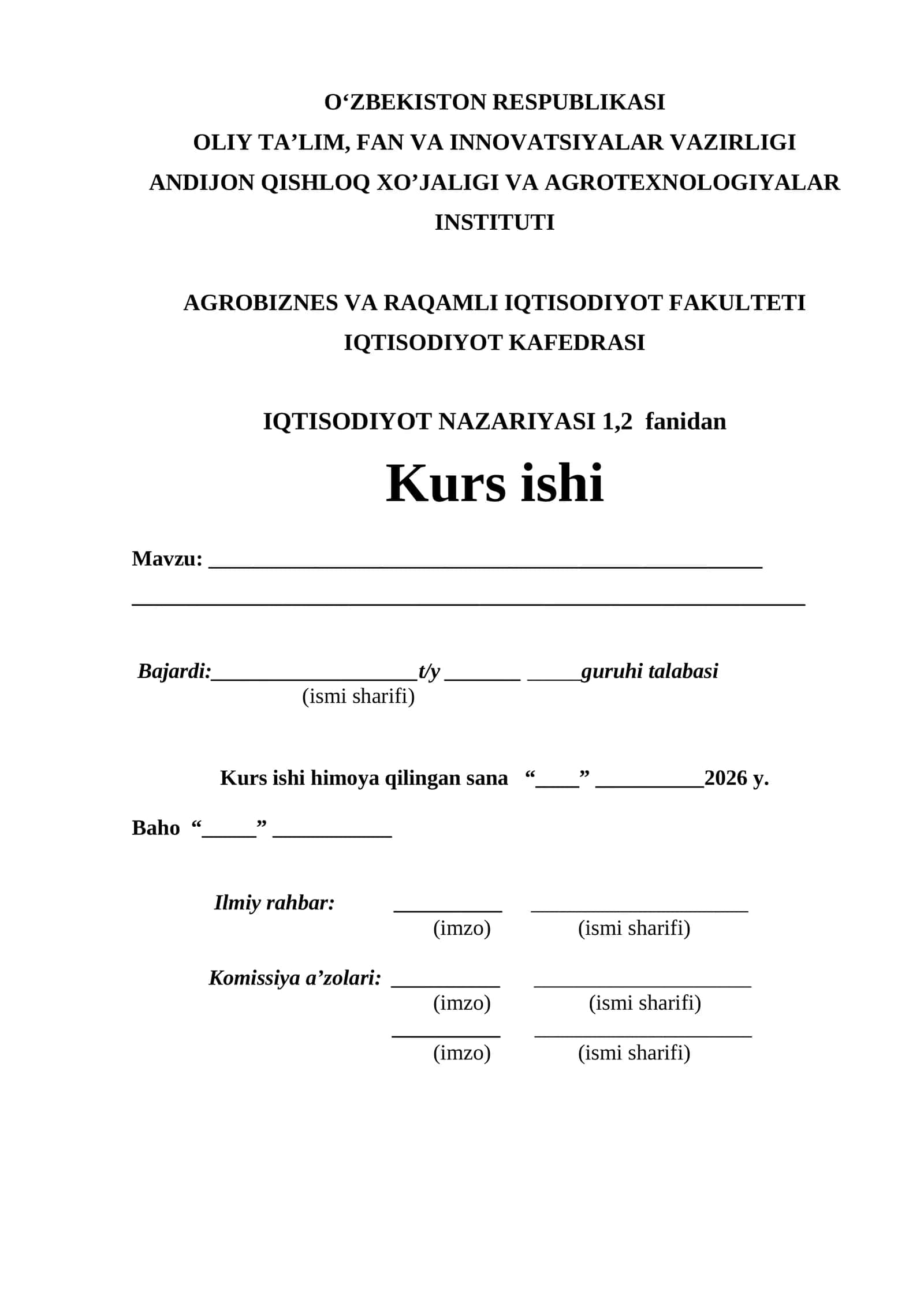 Iqtisodiy o‘sish omillari va O’zbekistondagi iqtisodiy o’sishning so’nggi besh yillik tahlili 1
