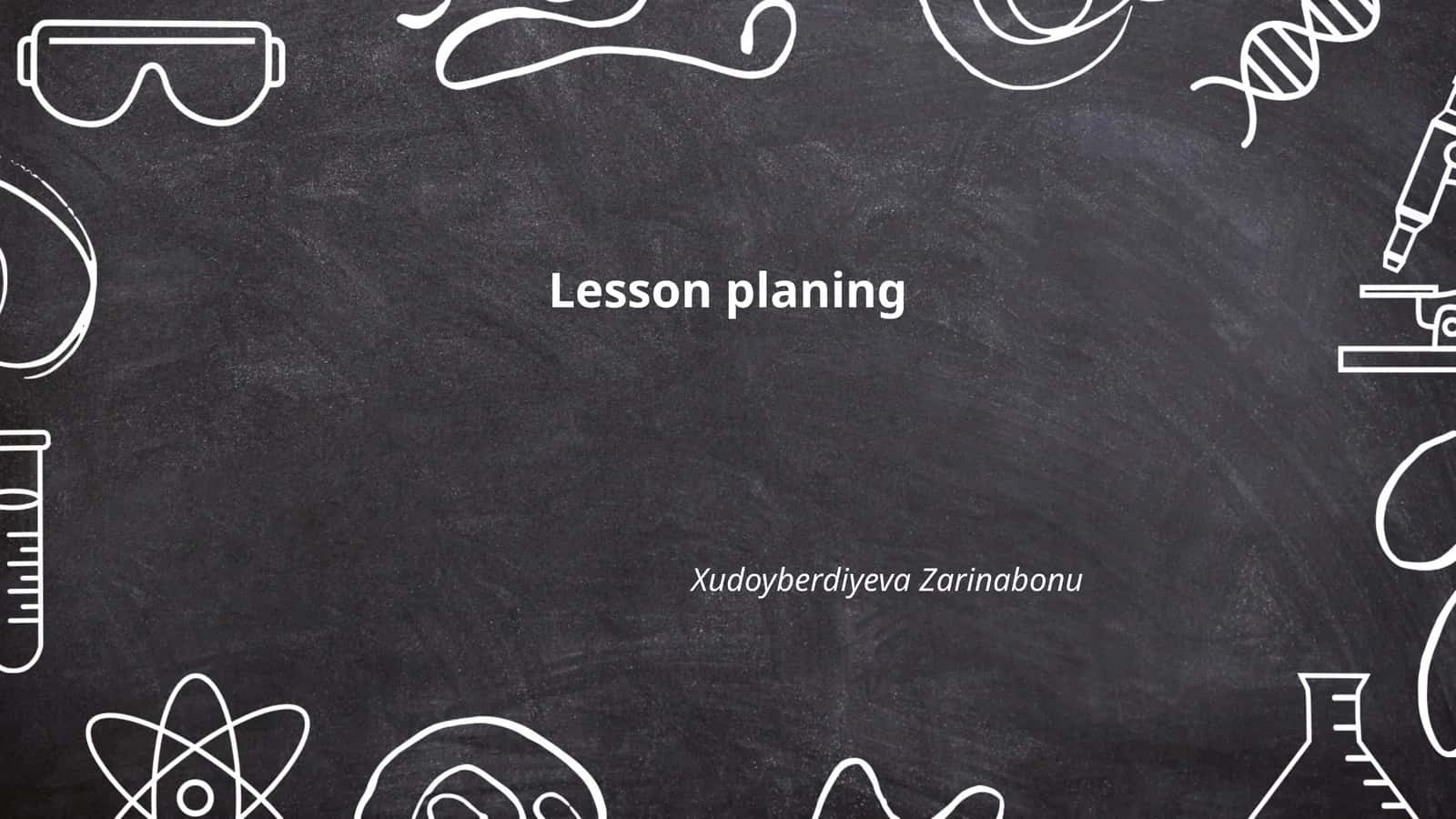 Lesson planing 1