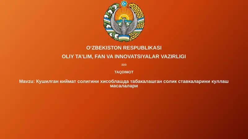 Tabaqalashtirilgan QQS stavkalari 1
