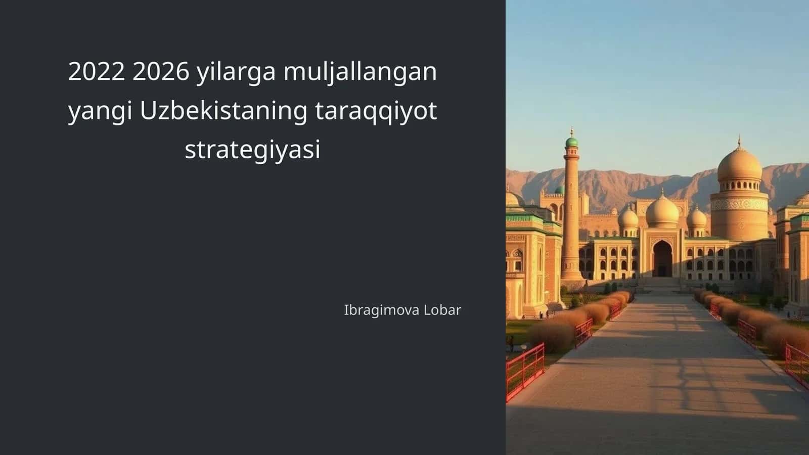 Yangi Uzbekistaning taraqqiyot strategiyasi 1