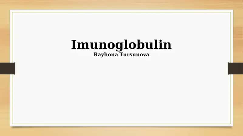 Immunoglobulinlar va kasalliklar 1
