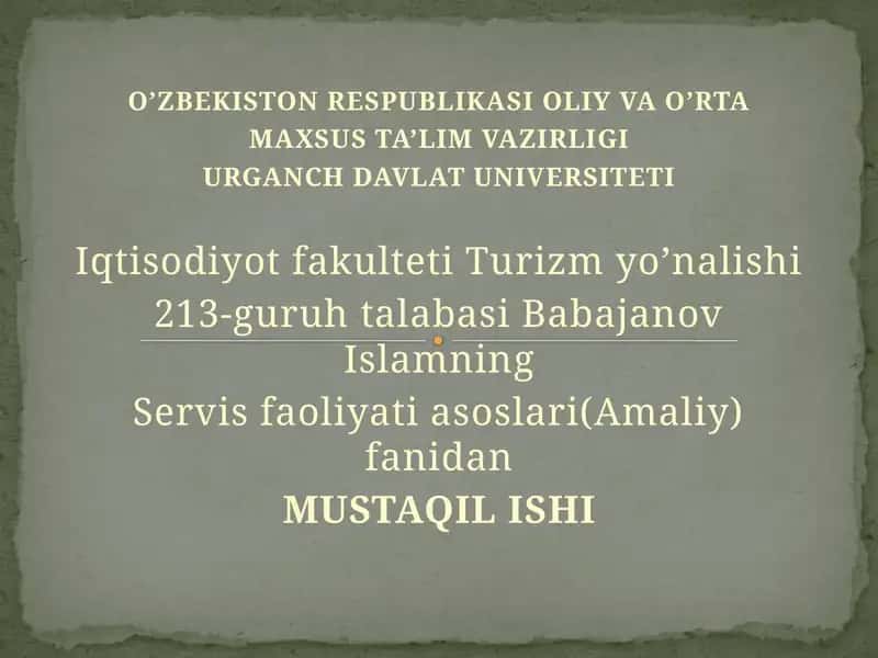 RESTORANLARDA MEHMONLAR ISHONCHI. BARLARDAGI SERVIS 1