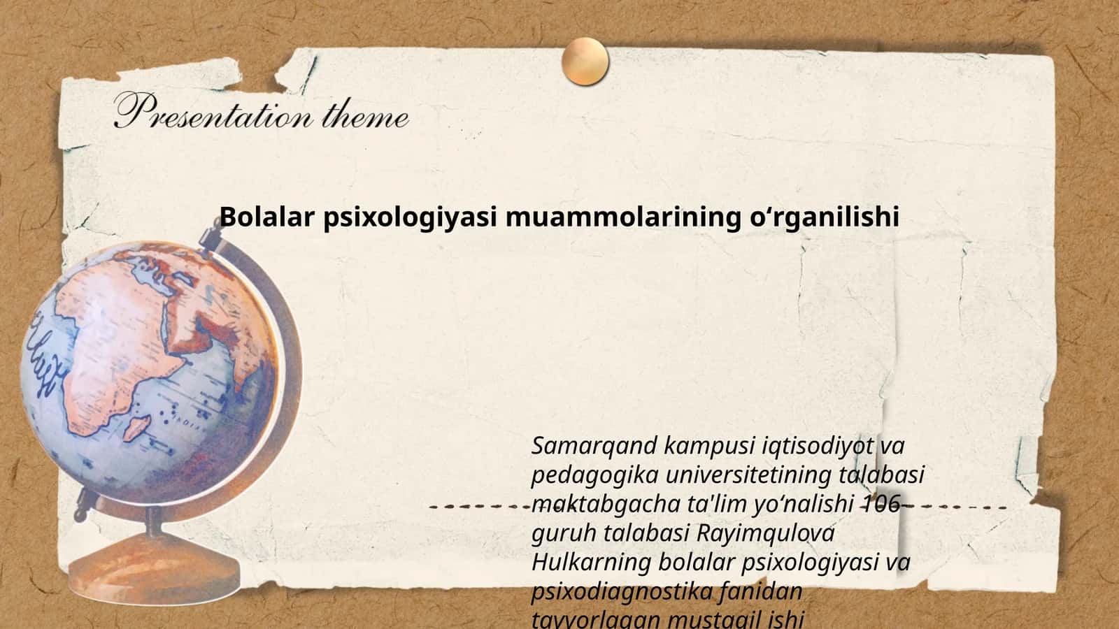 Bolalar psixologiyasi muammolarining oʻrganilishi 1