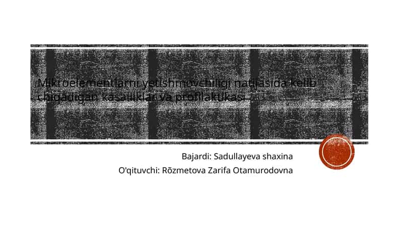 Mikroelementlarni yetishmovchiligi natijasida kelib chiqadigan kasalliklar va profilaktikasi 1