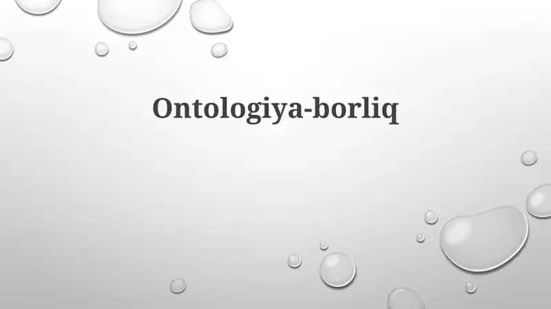 Ontologiya-borliq 1