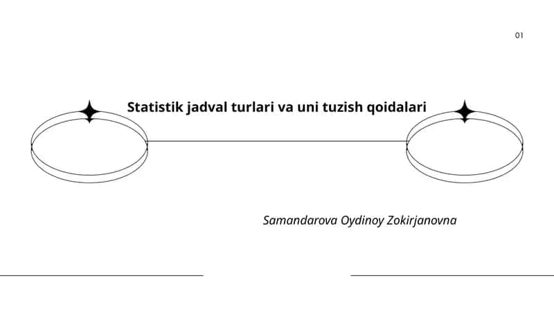 Statistik jadval turlari va uni tuzish qoidalari 1
