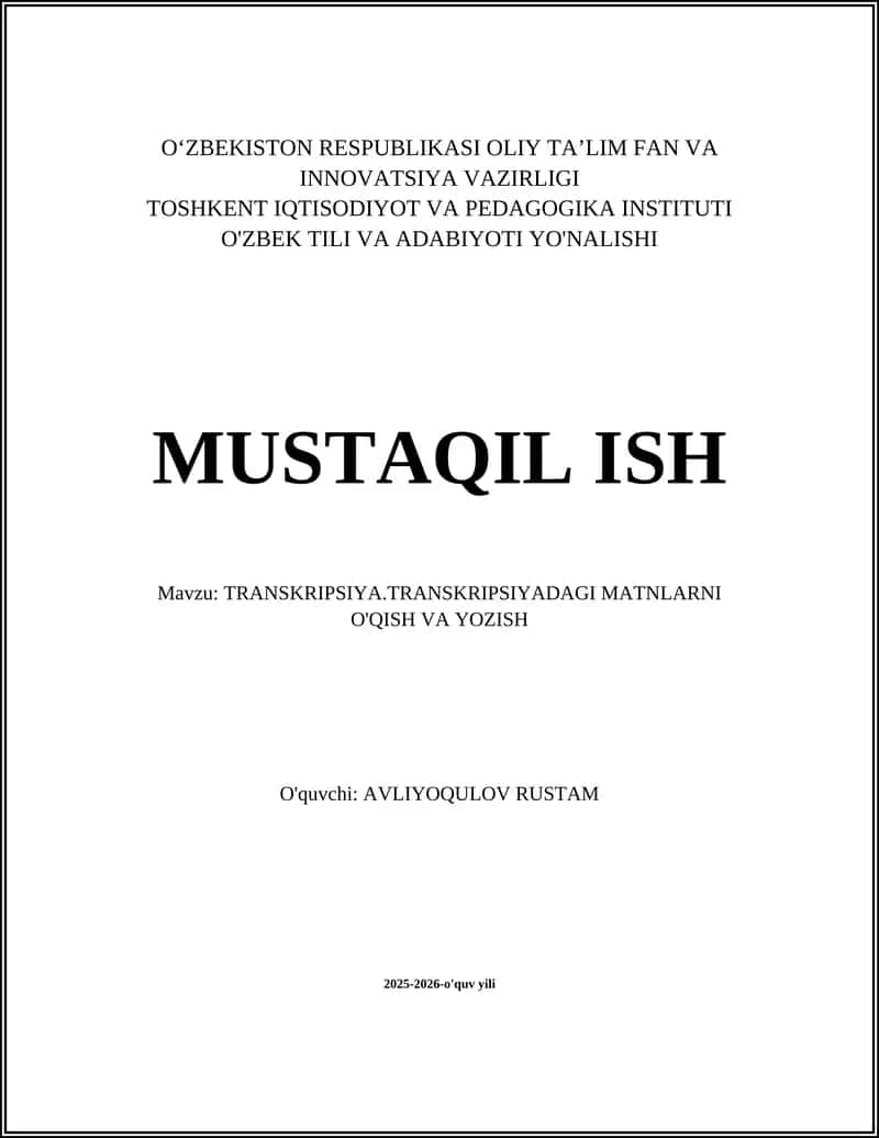 TRANSKRIPSIYA 1