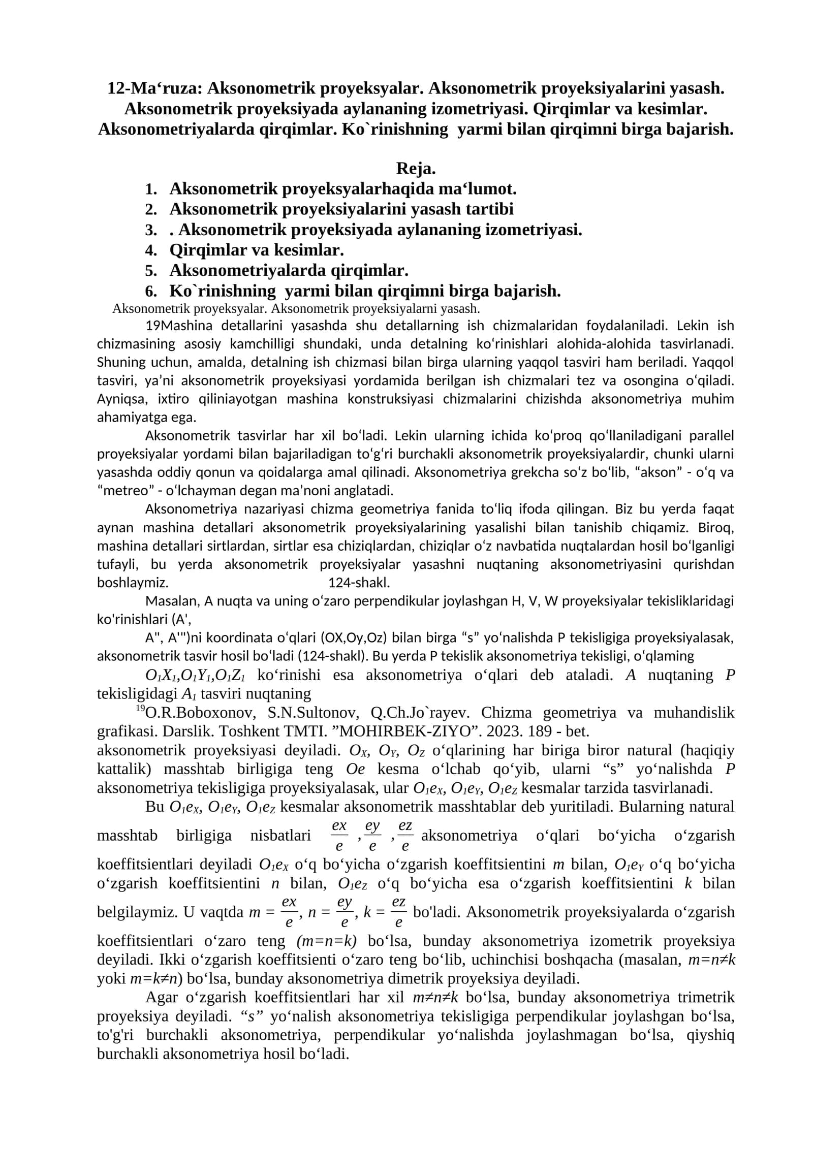 Aksonometrik proyeksyalar 1