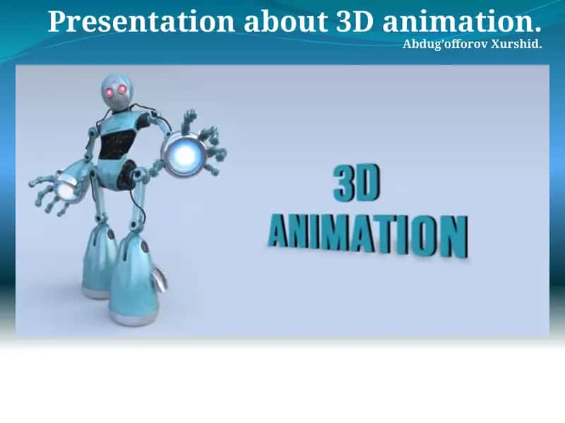 3D Animatsiya tarixi 1